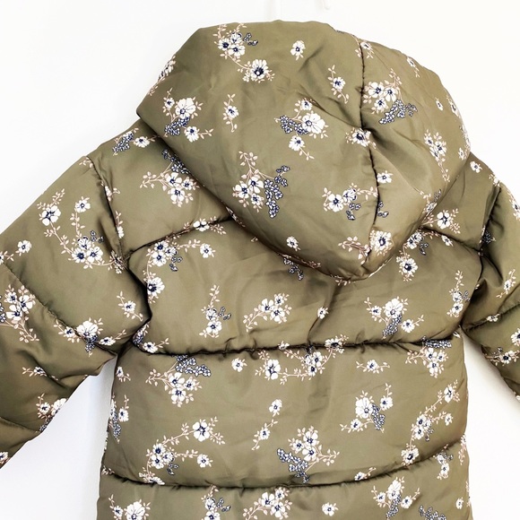Zara Baby Green Floral Puffer - Picture 3 of 10